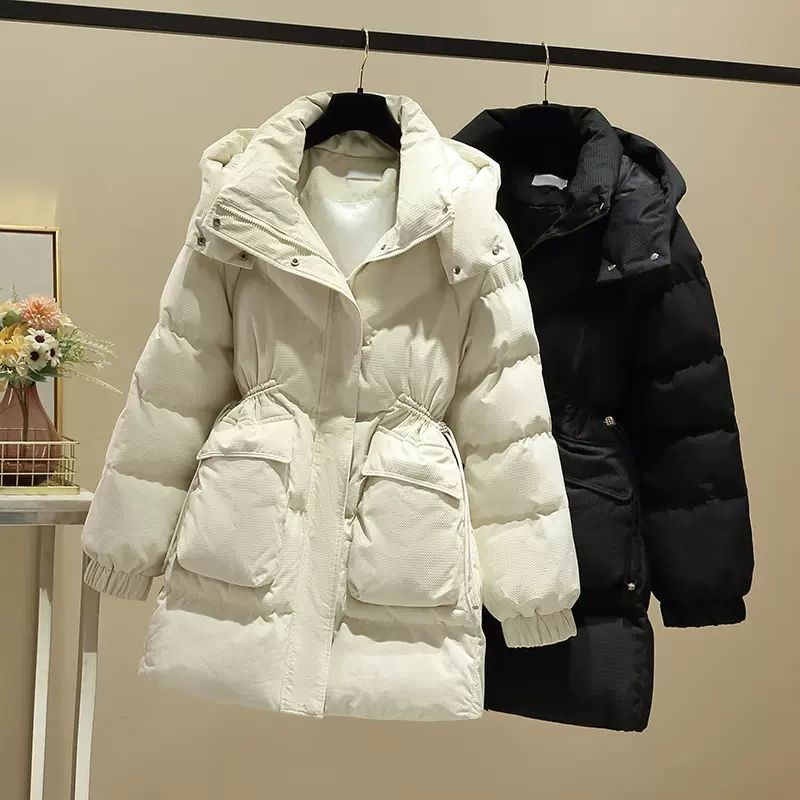 2023新款羽绒服羽绒服女中长款新款冬季加厚收腰显瘦衣韩版时尚袄