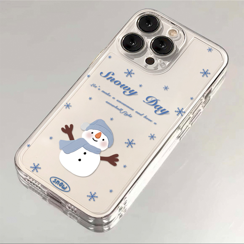 冬日圣诞雪人苹果OPPO华为VIVO小米iPhone15/14手机壳13卡通12/11