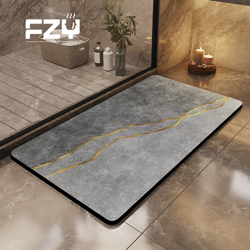 德国FZY进口浴室地垫硅藻泥吸水防滑耐脏家用卫生间厕所门口脚垫
