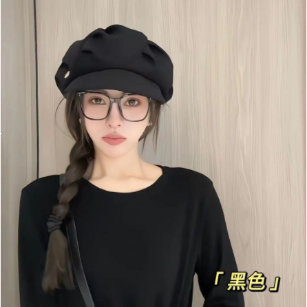 【换季热款】高定贝雷帽显脸小云朵帽早秋新款八角帽大脸显瘦先知