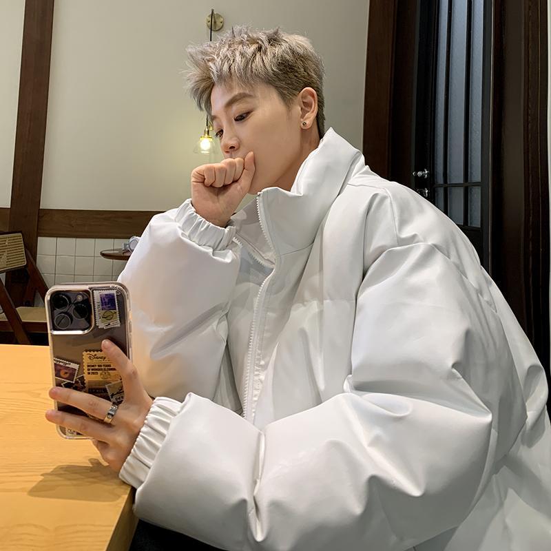 波司澄立领棉衣男士2023年冬季新款潮牌oversize青少年宽松保暖加