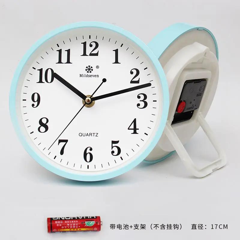 网红客厅小挂钟座钟两用台式钟表欧式台钟卧室摆钟7英寸静音时钟
