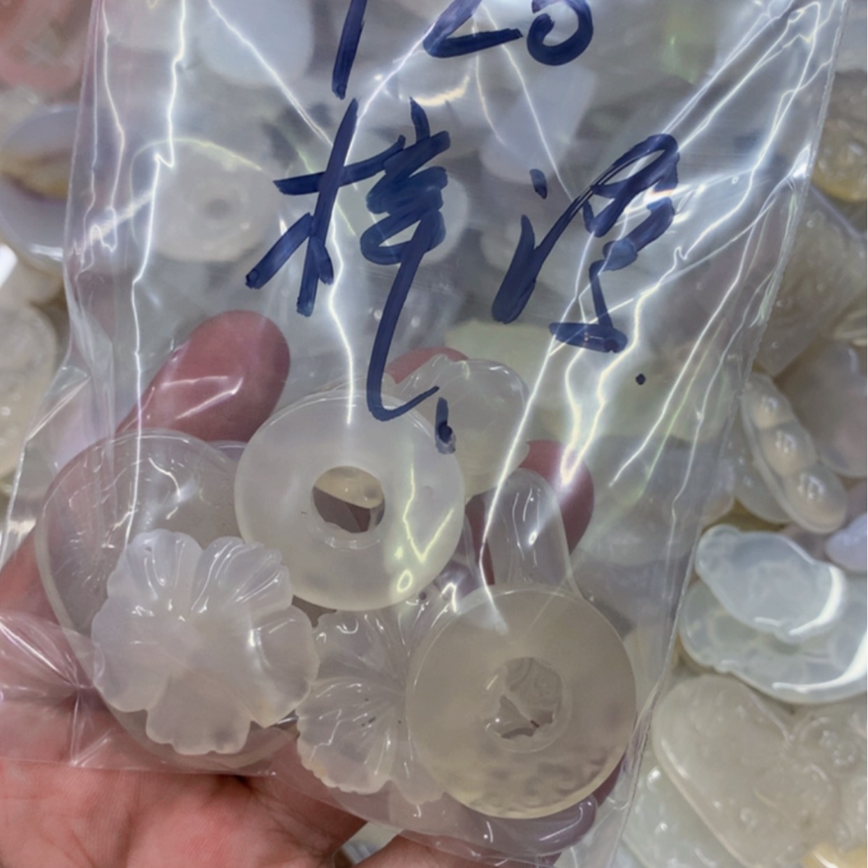 【闪购商品】烟晶手链银S925镶嵌玛瑙雕件