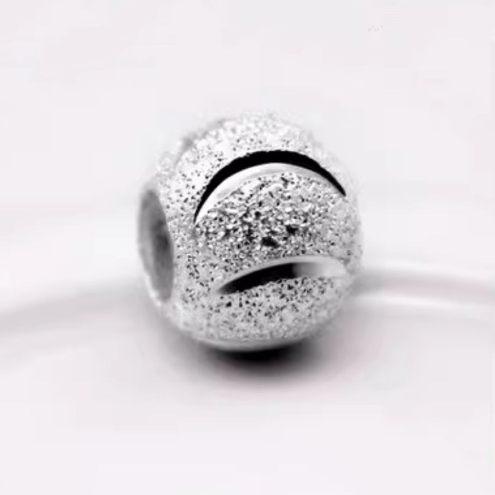 足银银制品 【十一臻选】路路通吊坠 百搭款（配皮绳）直径约8mm xw