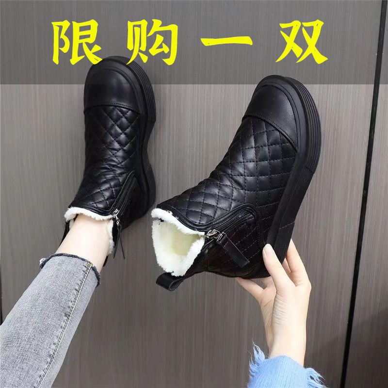 达芙妮沿荐特厚雪地靴女防水加厚绒2023冬季新款软底大棉东北保暖
