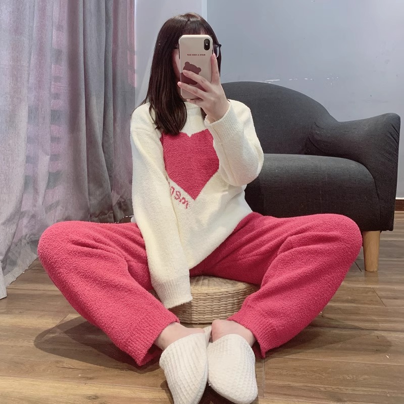 2023新款气质睡衣女秋冬季珊瑚绒加绒加厚甜美可爱学生网红爆款家