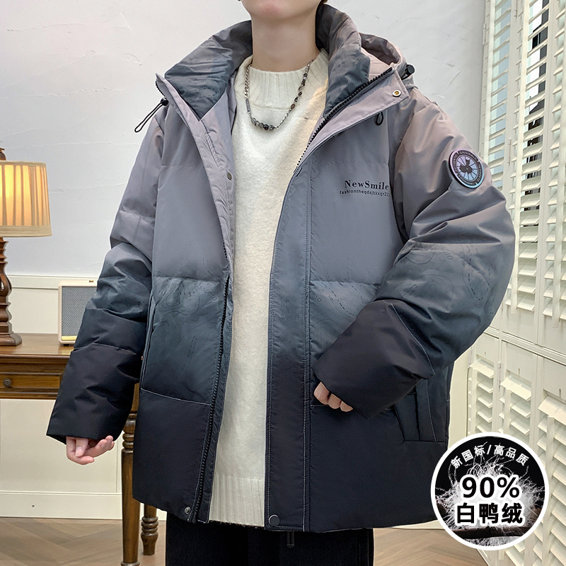 波司登轻暖羽绒服男冬季2023年新款潮牌连帽短款青少年加厚保暖冬
