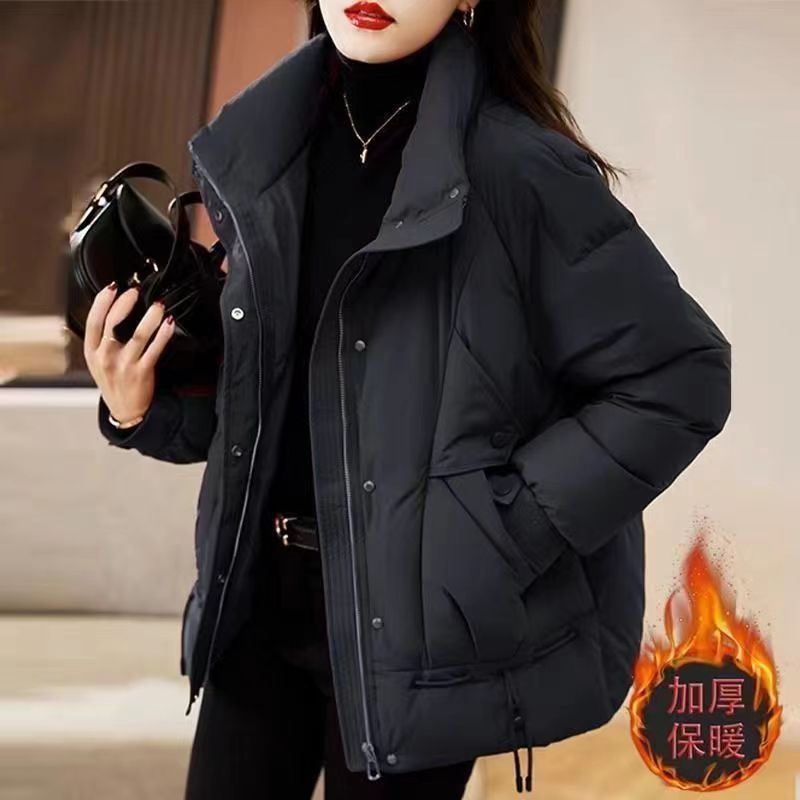 鸭鸭白鸭绒今年流行爆款红色户外羽绒服女款2023新款冬季加厚设