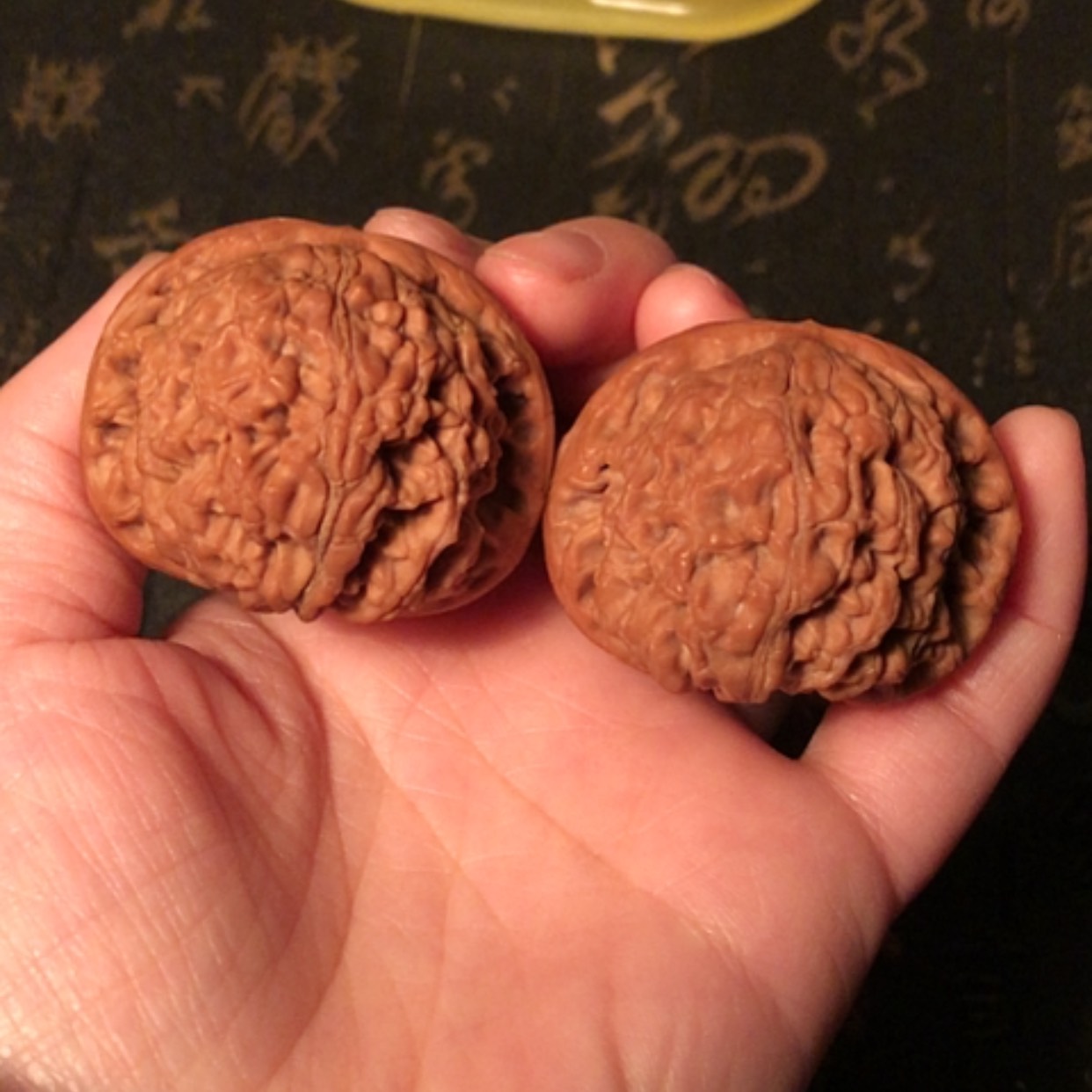 【闪购商品】文玩核桃把件天****坤水龙纹44.5