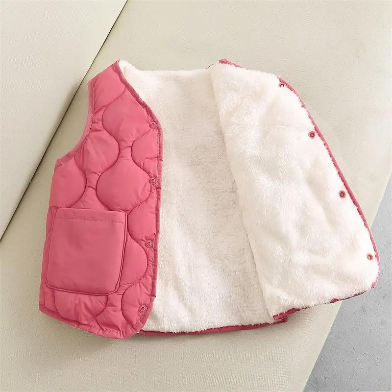 果果潮童儿童款甲男童女童背心中大童校服神器加厚加绒内穿秋冬