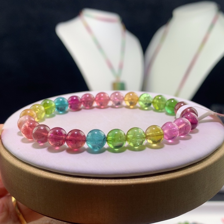 【闪购商品】碧玺手链未镶嵌小***圈