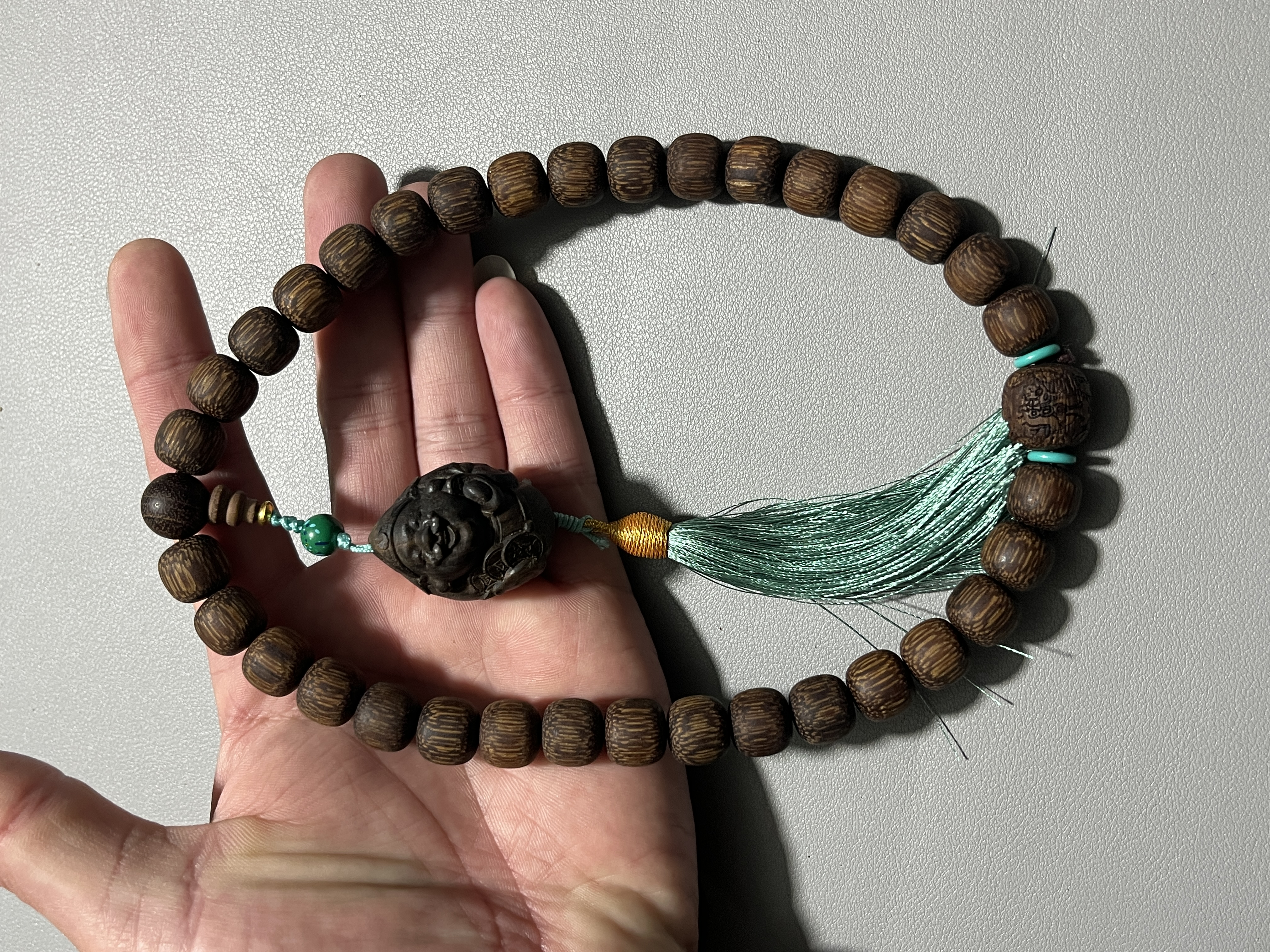 A372土沉1.2桶珠 手持珠念珠