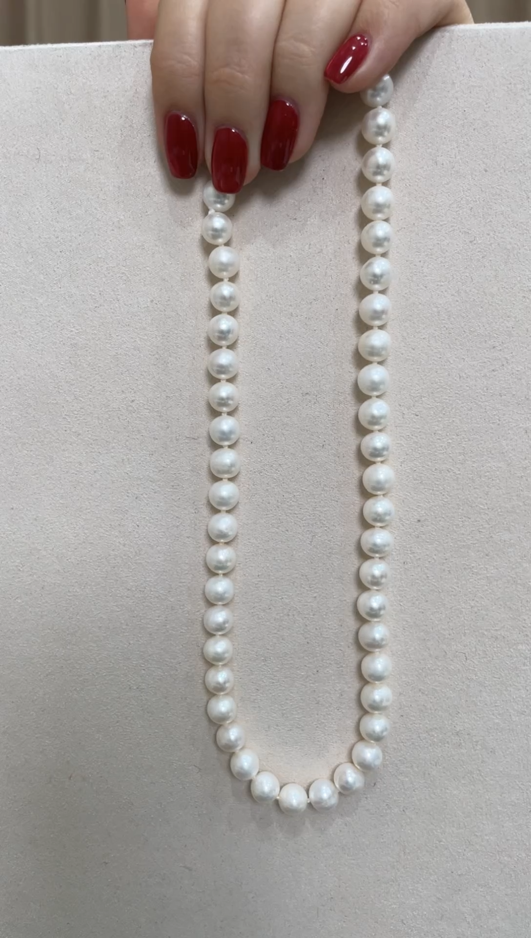 【闪购商品】淡水珍珠项链银S925镶嵌8-9淡水无核珍珠项链