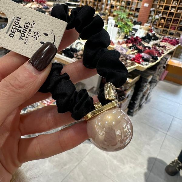 铜合金耳饰 CC-93（满9.9包邮）粉色珠珠发绳