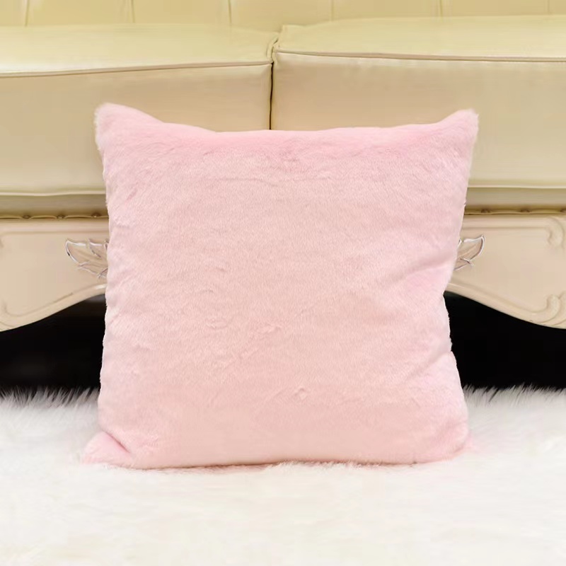 北欧网红爆款奢华柔软兔毛绒抱枕冬季高级感简约床上沙发靠垫抱枕