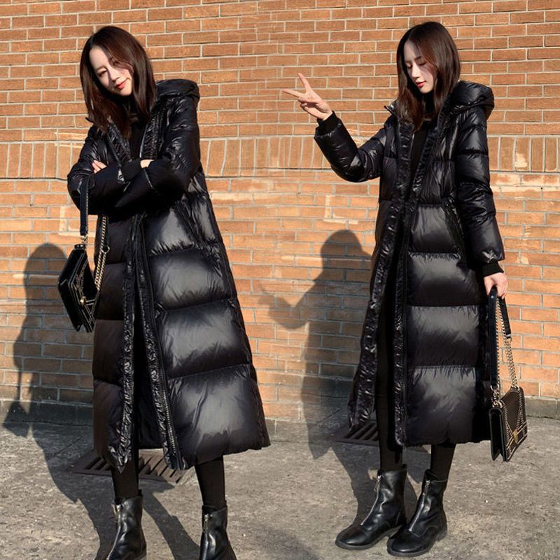 波司澄羽绒服2023新款白鸭绒【加长加厚】女款女士季加款过膝女款
