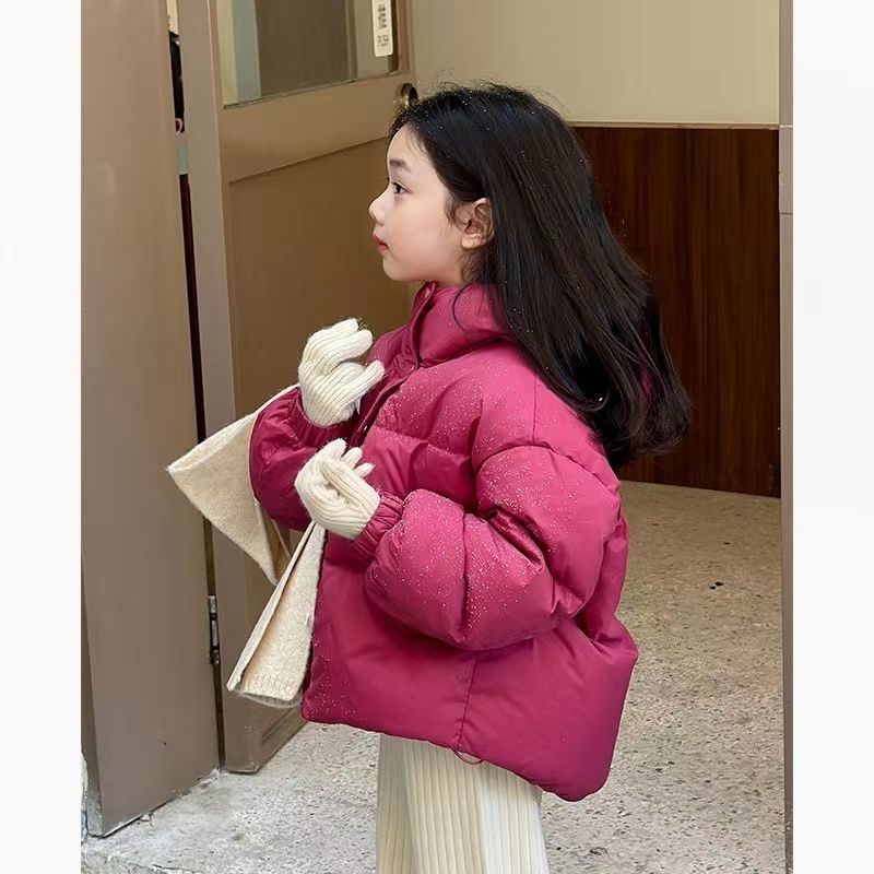 学生保暖时尚加厚童装大童新款小个子连帽冬季复古宽松棉内胆棉衣