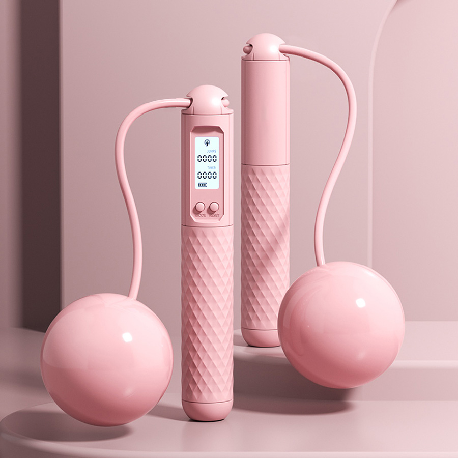 无绳跳绳健身减肥运动专用重力计数款负重球专业燃脂器无女生绳子
