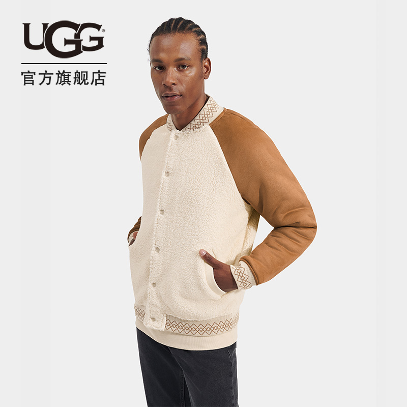 UGG冬季新款男士保暖舒适休闲时尚棒球户外夹克外套1146550