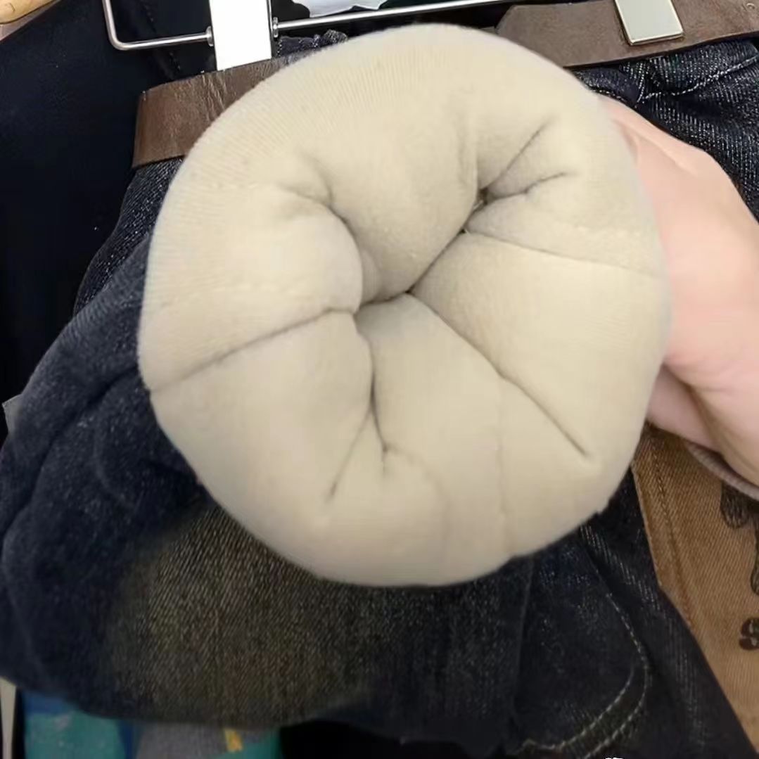 男童棉裤巨厚保暖一条过冬三层夹棉加厚牛仔裤儿童冬装外穿裤子潮