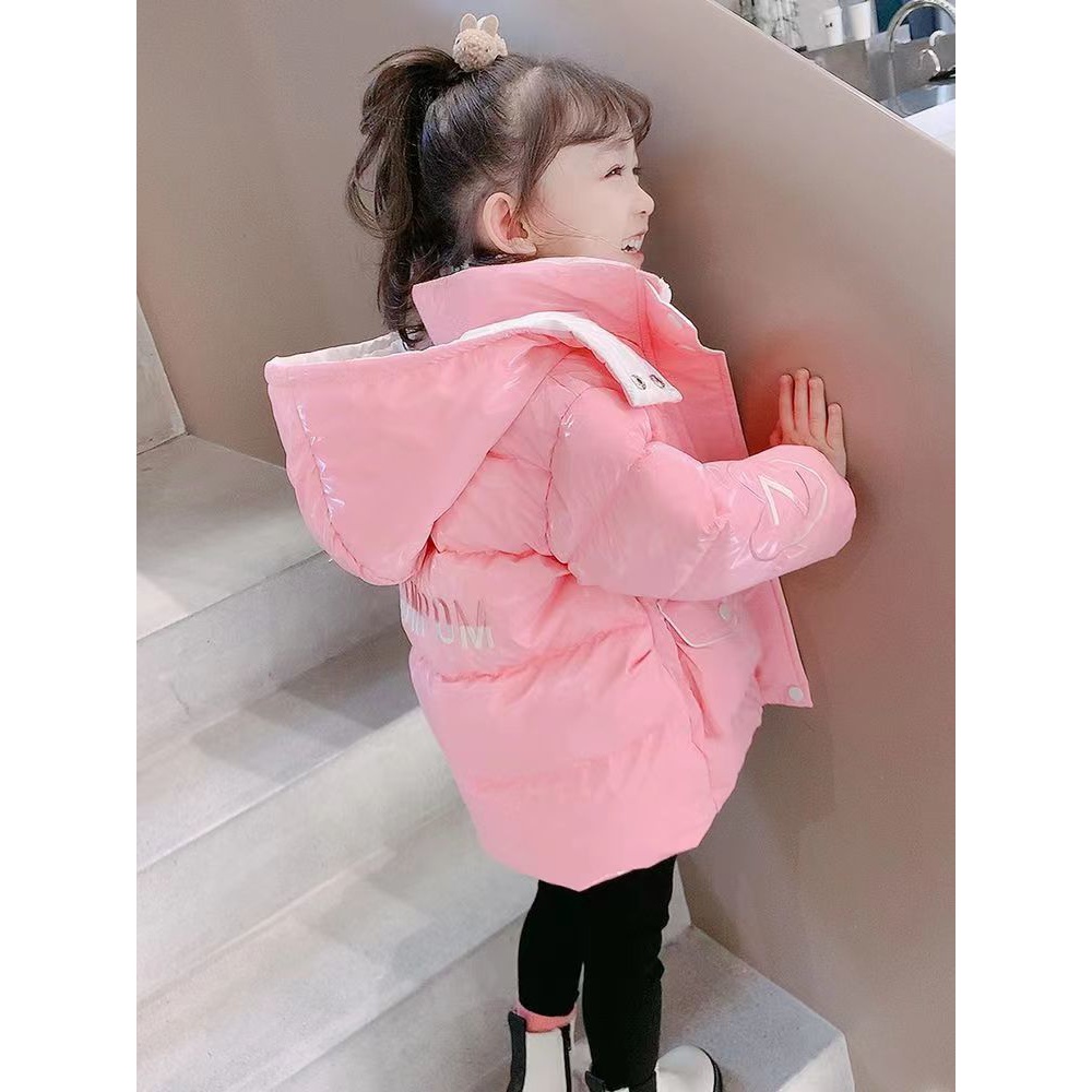 女童冬装棉衣20233新款洋气儿童免洗羽绒服宝宝亮面韩版棉