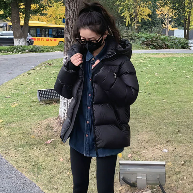 新款羽绒服黑金羽绒服女短款2023年冬季新韩版小个子棉衣面包服