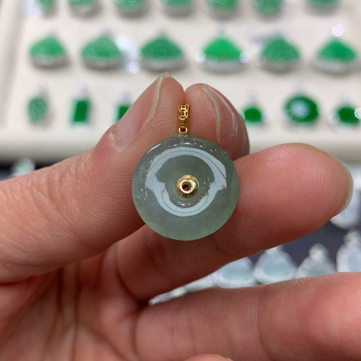 【闪购商品】翡翠颈饰18K金镶嵌