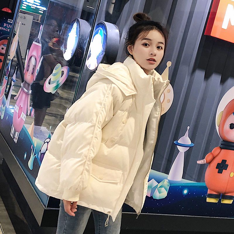 羽绒衣羽绒服2023新款爆款短款女款韩版宽松季袄时尚加厚连帽面包