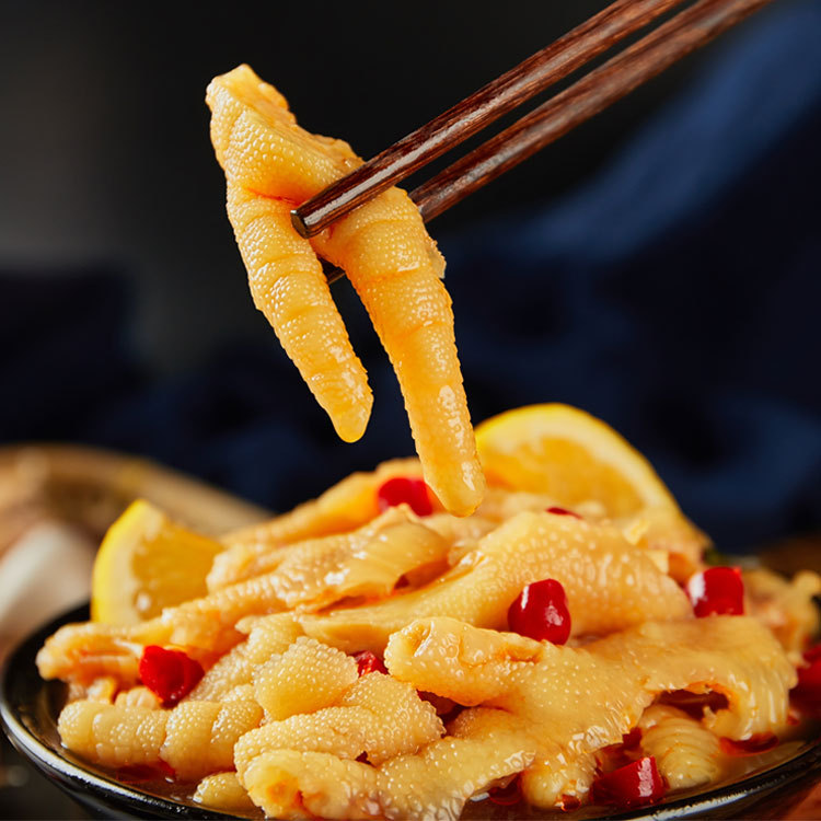 新鲜无骨鸡爪凤爪两斤多种口味手工剔骨开袋即食解馋追剧网红零食