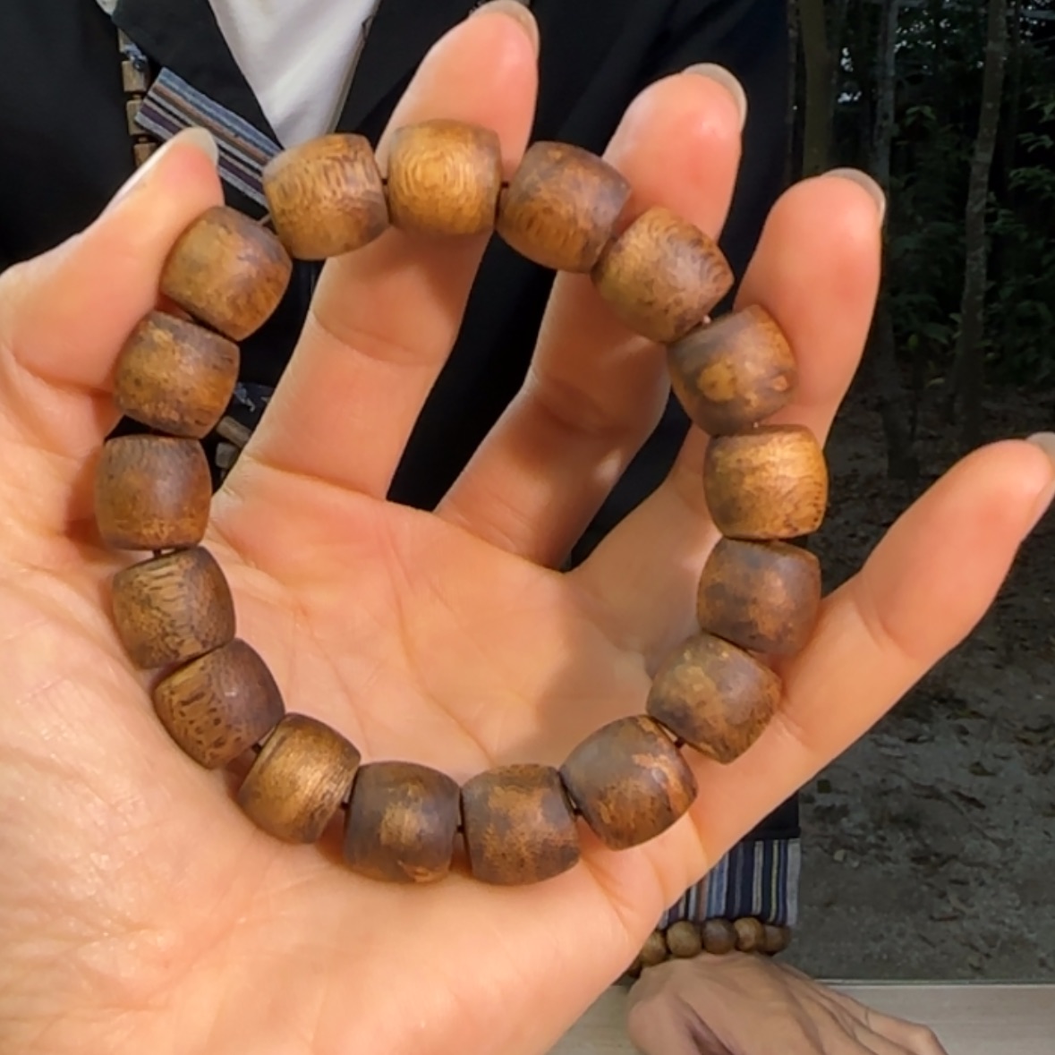 【闪购商品】沉香手串乌身圆叶鼓珠1.2手串12克+