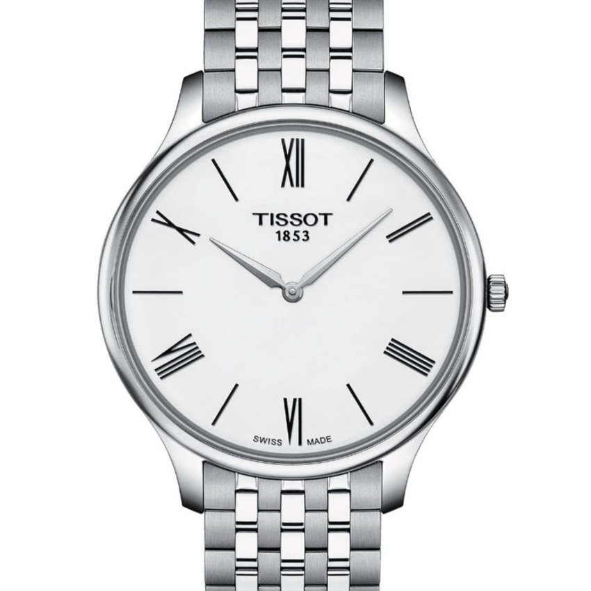 Tissot/天梭俊雅系列石英钢带39mm男腕表经典#T0634091101800 
