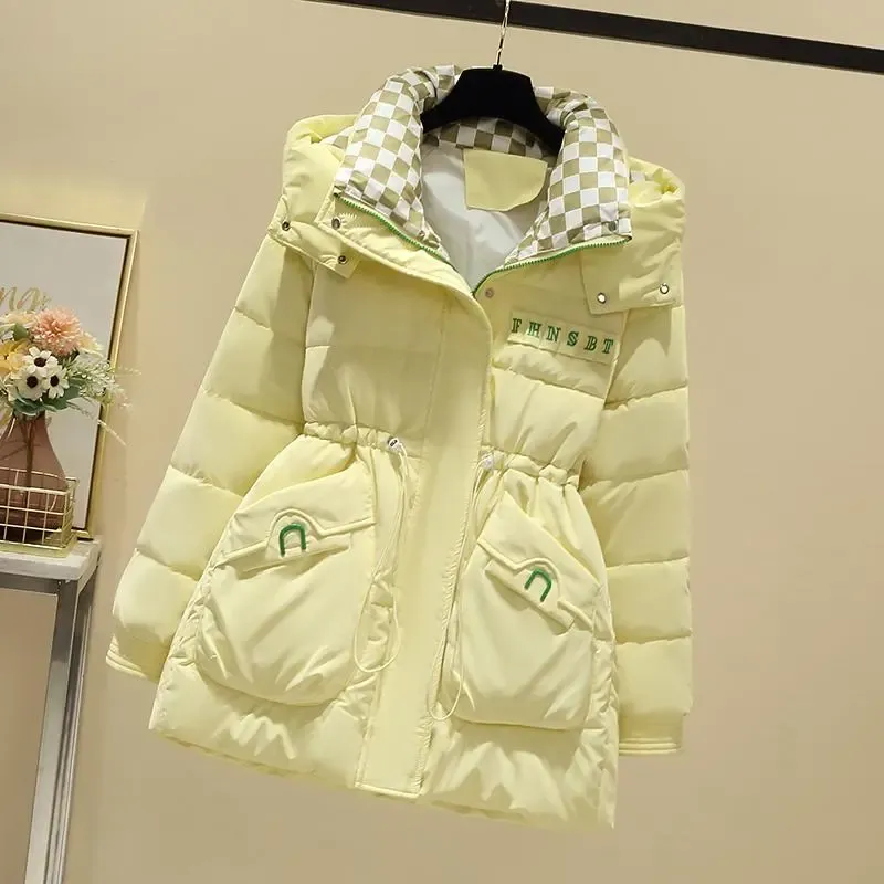 外贸潮牌爆款免洗加厚羽绒羽绒服2023冬季新款收腰时尚设计感羽绒