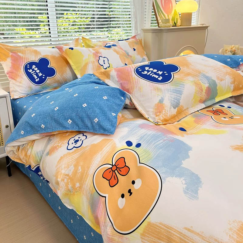 熊猫被套单件家用款磨毛被罩150X200X230学生宿舍非全棉纯棉被单