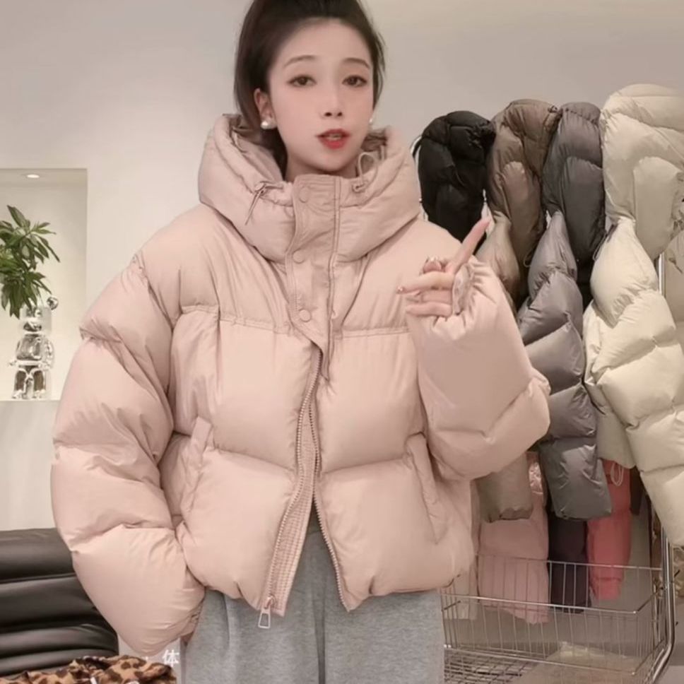 新品巴拉巴拉羽绒服女短款2023冬新款韩版小个子高腰加厚面包服时