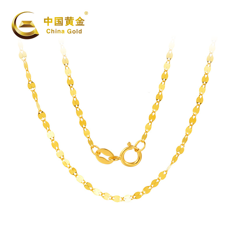 18k金鱼唇链