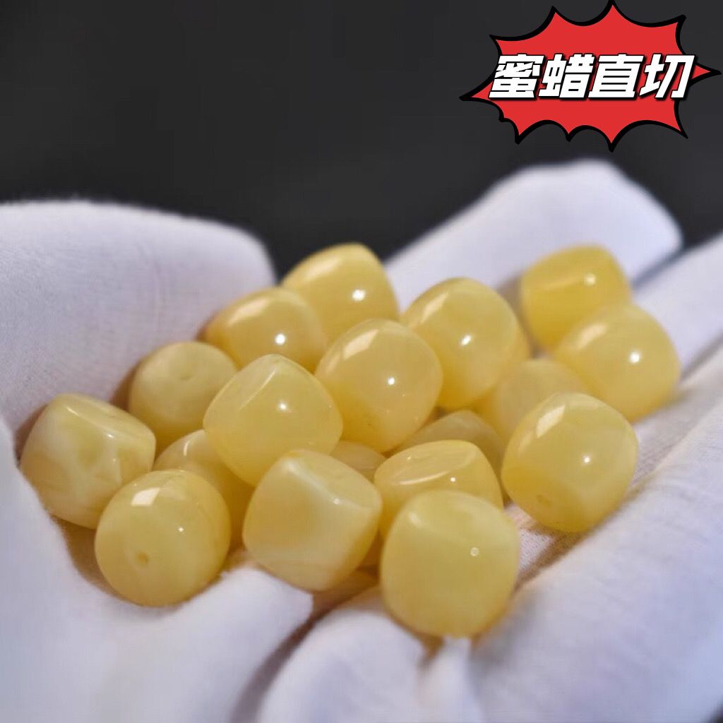 新款精工俄料优化蜜.蜡直切桶珠散顶珠配珠金刚星月菩提手串