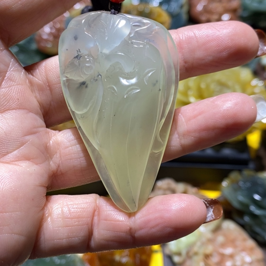 【闪购商品】蛇纹石玉颈饰合金