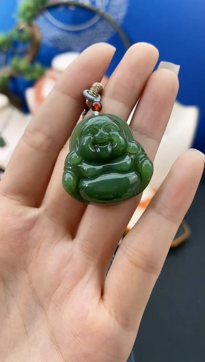 【闪购商品】和田玉颈饰未镶嵌Y21576-碧玉佛公吊坠