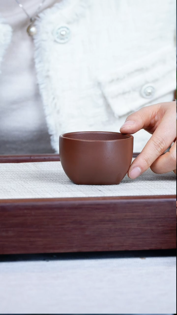 【闪购商品】紫砂茶壶天圆地方主人杯100cc