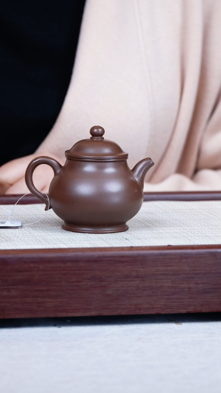 【闪购商品】紫砂茶壶文革紫泥-潘壶-蒋建华150cc