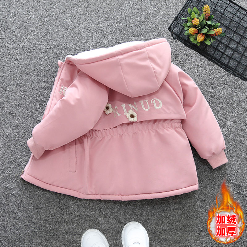 童装女童加绒外套秋冬款新款儿童冬装棉衣男宝宝冬季派克棉服B5