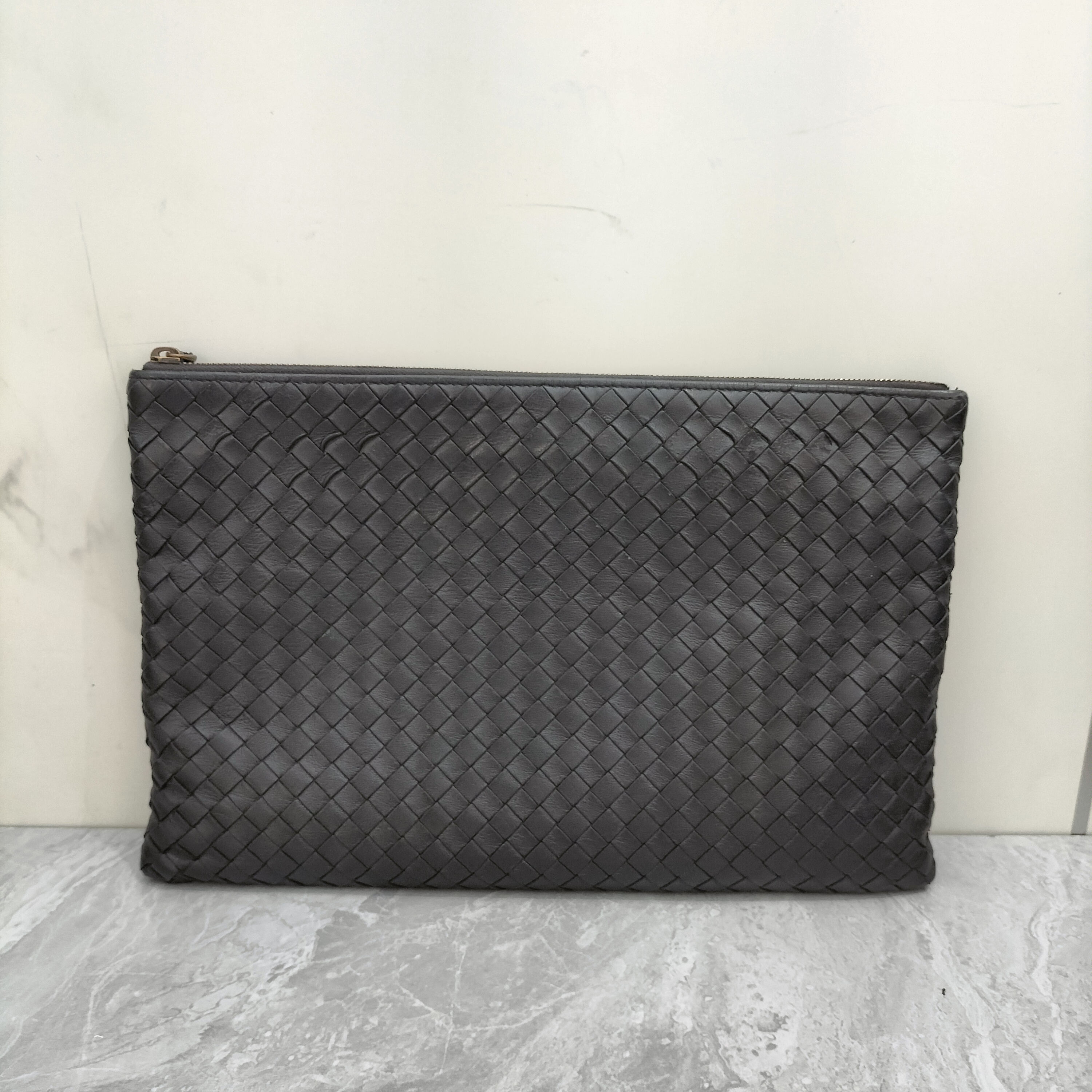 95新 BOTTEGA VENETA/葆蝶家 bv葆蝶家黑色编织手拿包/货号10057