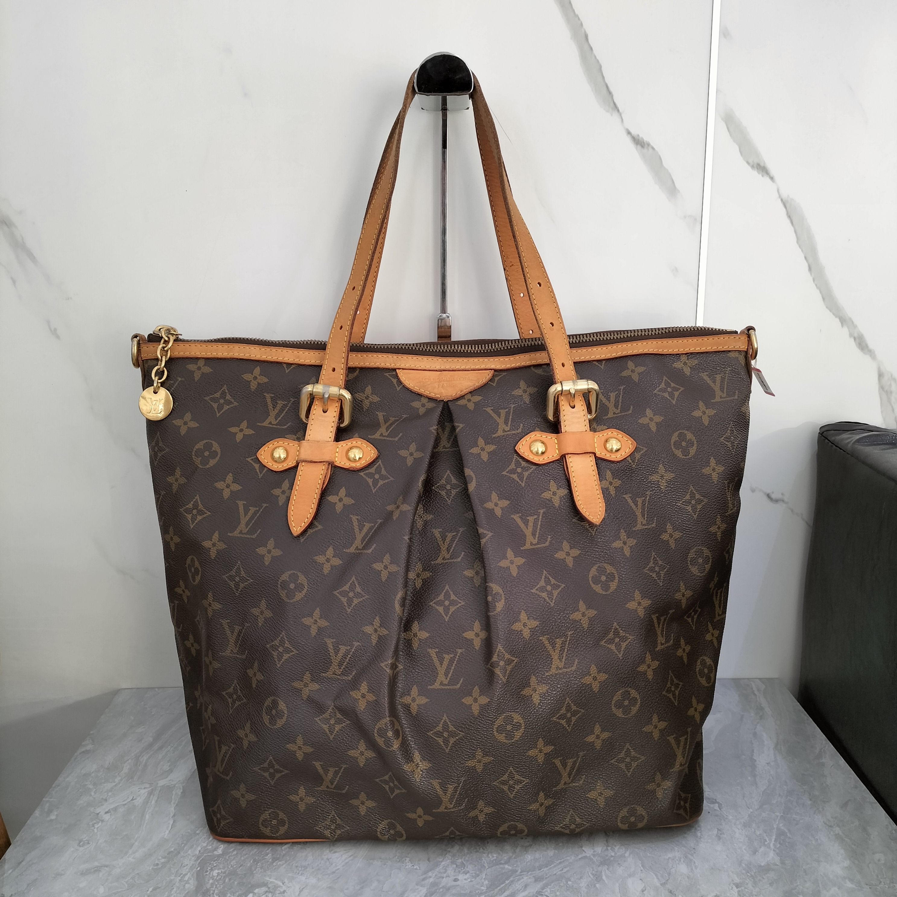 95新 LouisVuitton/路易威登 lv老花大号派拉蒙单肩包/货号10149