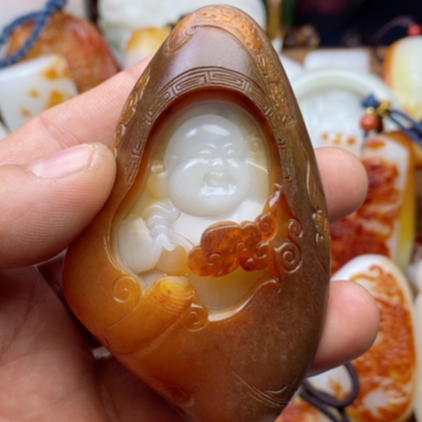 【闪购商品】和田玉（糖玉）颈饰未镶嵌玉*