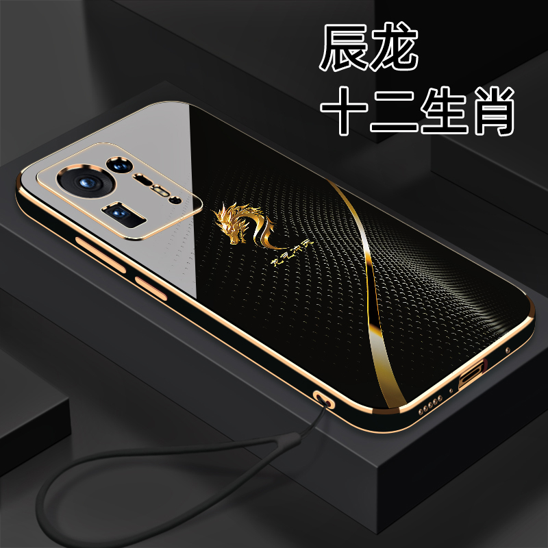 适用【小米Mix4】十二生肖个性创意颜值防摔电镀硅胶手机软壳