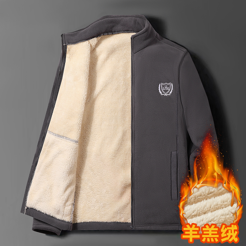 源头工厂冬季加绒加厚休闲夹克男装
