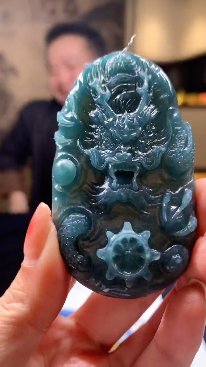 【闪购商品】定制翡翠未镶嵌5121ms-毛货印章龙86多样性发其一