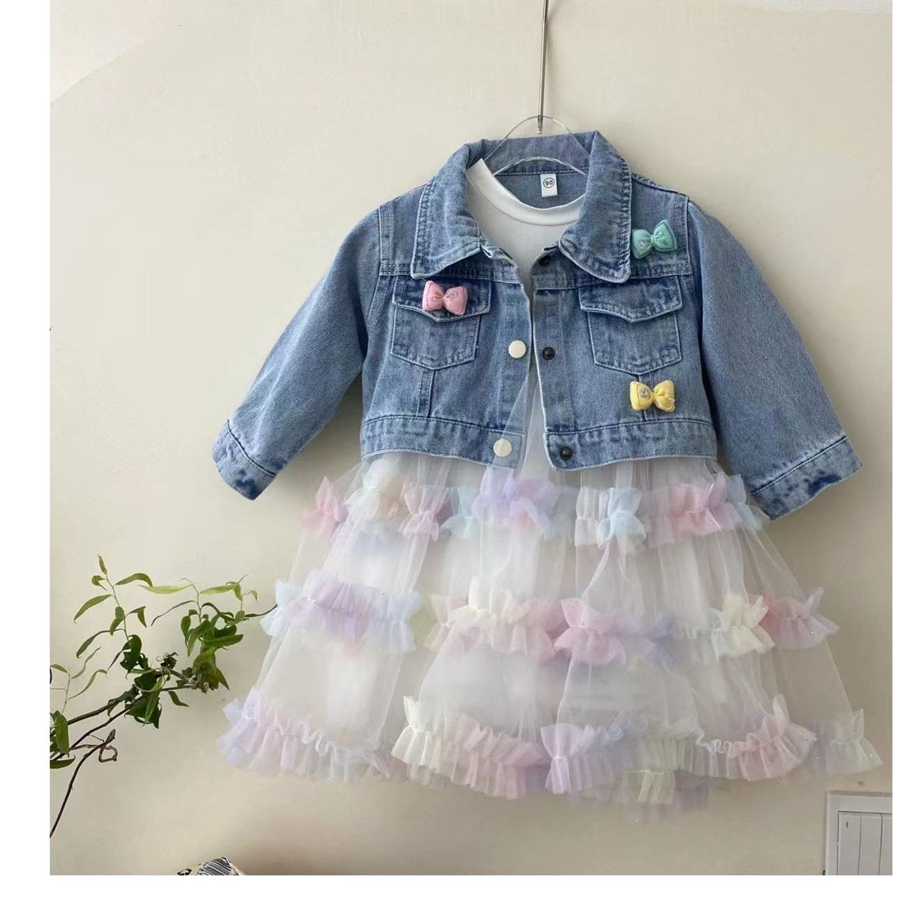 春款~彩色纱纱两件套1886套装