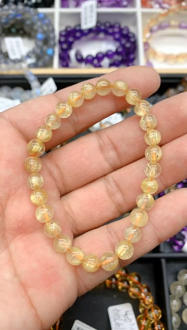 【闪购商品】水晶手链未镶嵌15 金发 6.6mm