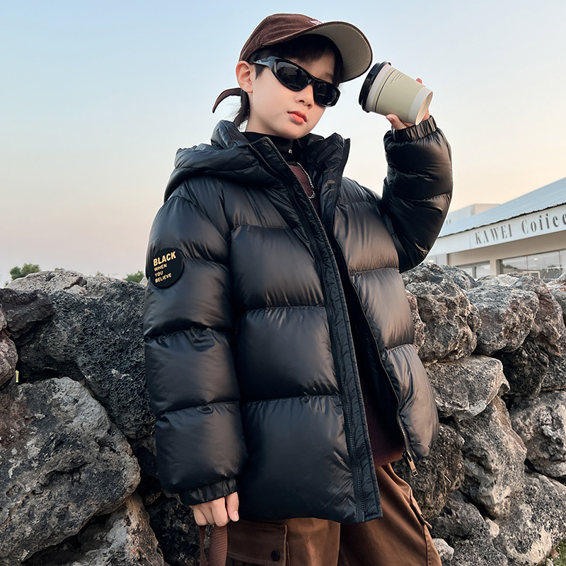 男童冬季加厚羽绒服2023新款儿童中大童装冬季洋气男孩外套免洗潮